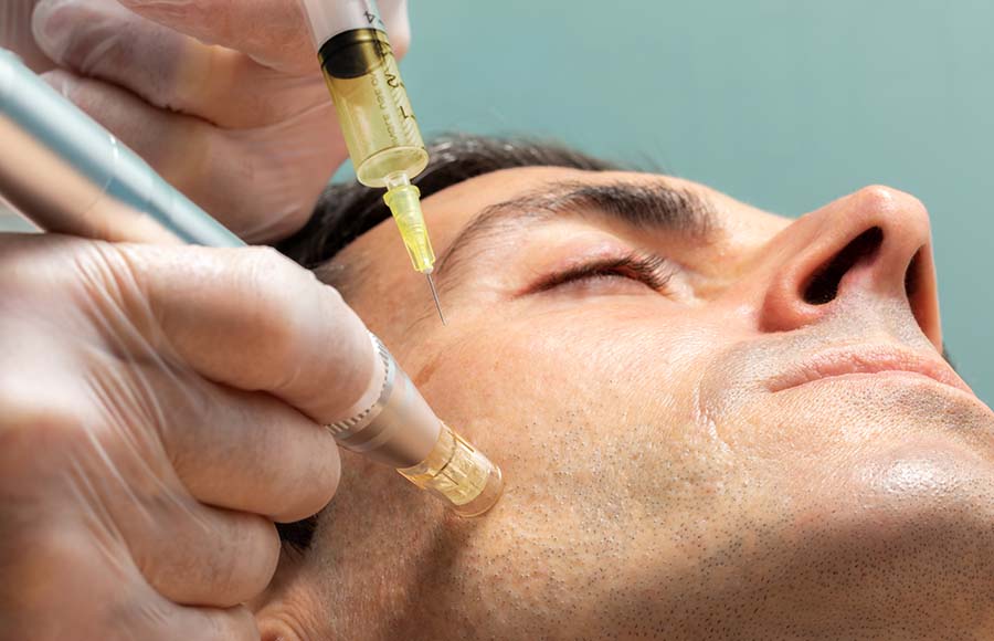 Persona haciéndose tratamiento con exosomas