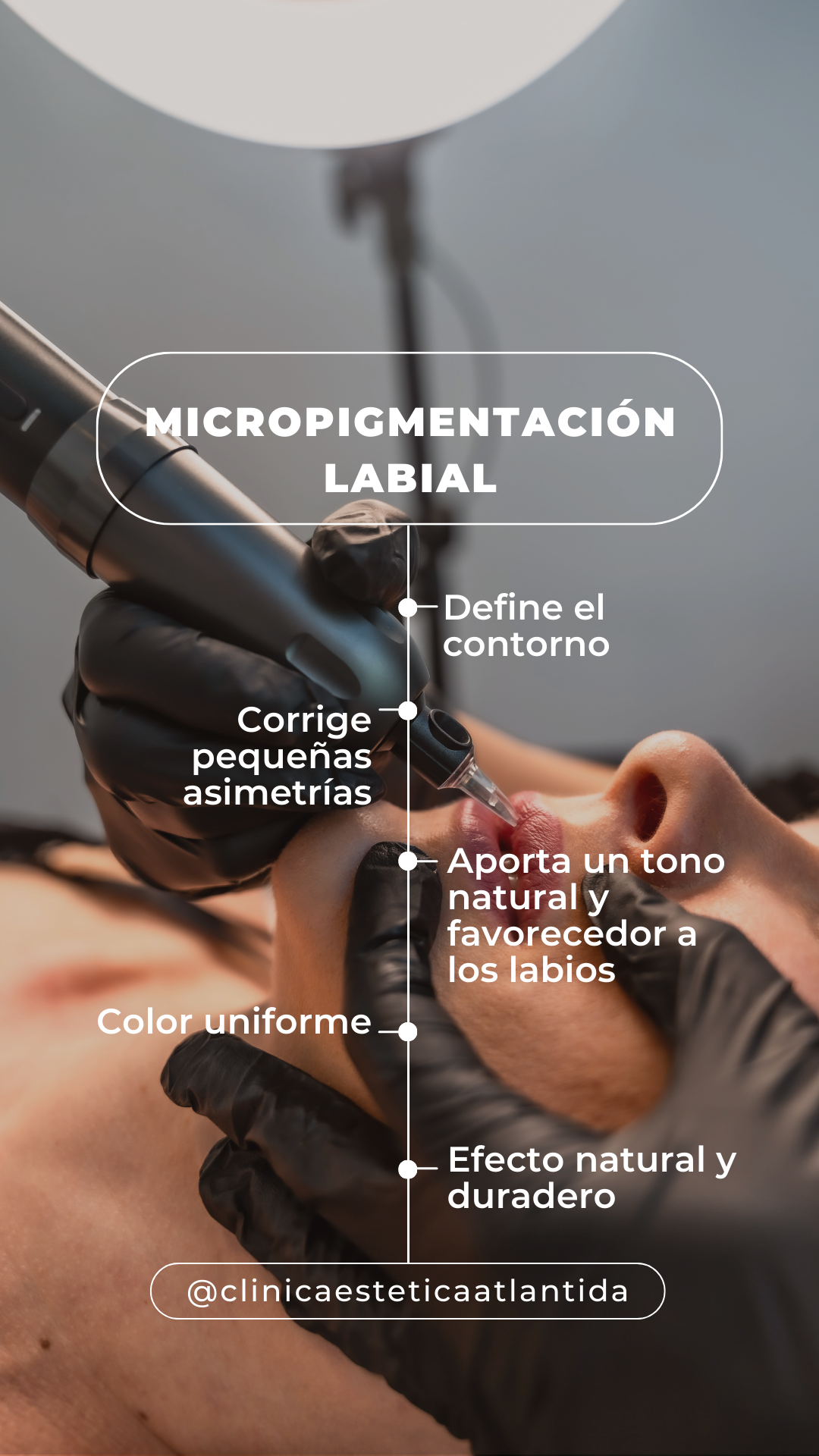 Micropigmentación labial resultados naturales y definidos en labios.